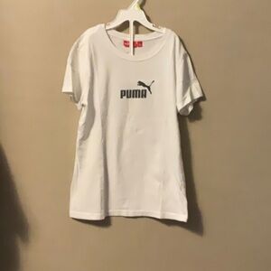 Puma White Tee with Black Logo